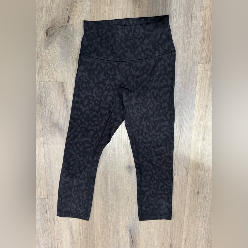 Lululemon Align Black Camo Deep Coal Cheetah Leggings - Picture 2 of 5
